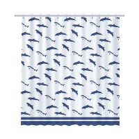 Штора для ванной полиэстр FIXSEN DOLPHINS 180*200 без колец