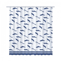 Штора для ванной полиэстр FIXSEN DOLPHINS 180*200 без колец