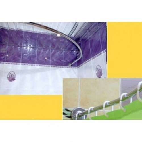 Карниз для ванны Дуга 1,7м х 1,1м металл хром купить в интернет магазине Санрай73