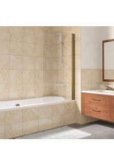 Шторка на ванну Vegas Glass EV Lux 75 05 01 R профиль бронза, стекло прозрачное