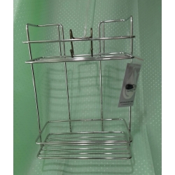 Полка прямая 2-х 20см Elite из нержавеющей стали SK20-2