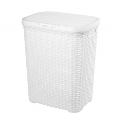 Корзина для белья РОТАНГ с крышкой 40л цветная