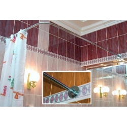 Карниз для ванны нержавейка Г-обр. 1,7м х 0,7м