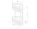 Полка для душа AM.PM. Sense L A7454200 угловая