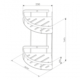 Полка для душа AM.PM. Sense L A7454200 угловая