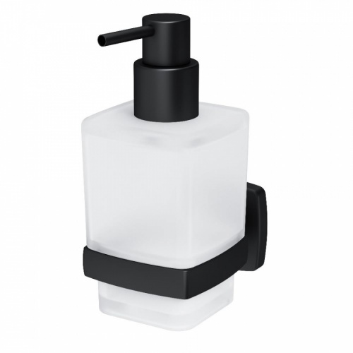 Стеклянный диспенсер для жидкого мыла с настенным держателем черный GEM AM.PM купить в интернет магазине Санрай73