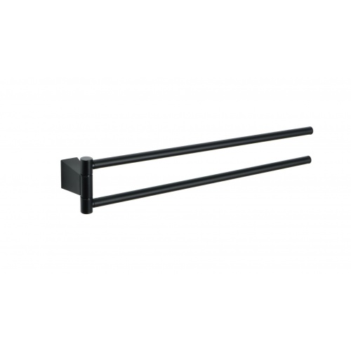 Полотенцедержатель FIXSEN TREND двойной поворотный черный матовый, блистер купить в интернет магазине Санрай73