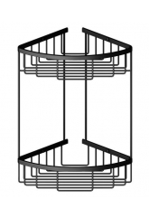 Полка угловая 2-х ярусная black Timo Selene