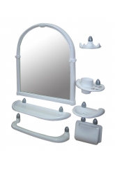 Набор для ванной комнаты Олимпия с зеркалом 6 предметов