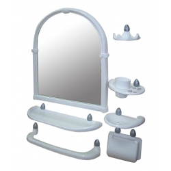 Набор для ванной комнаты Олимпия с зеркалом 6 предметов