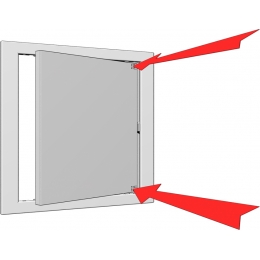 Люк 20 x 20 пластиковый с фланцем ERA Chrome (хром)