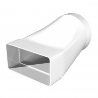 Соединитель 60мм х 204мм/Ø125мм эксц плоский/круглый 620СП12,5КП