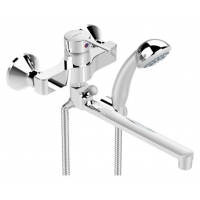 Смеситель для ванны Vidima LOGIK BA280AA, однорычажный, длинный излив, ручной душ