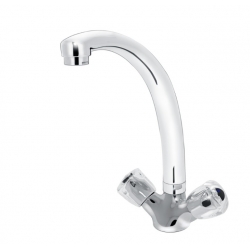 Смеситель для раковины ВАРИОН 1348142, двухвентильный, высокий излив