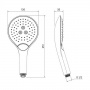 Лейка душевая Iddis 0903F00i18 D126, 3 режима, белый хром