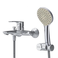 Смеситель для ванны с душем Am.Pm Gem F90A15000, однорычажный, коротный излив