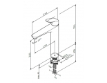 Смеситель для раковины AM.PM Like F8092000, однорычажный, высокий излив