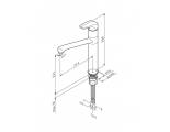 Смеситель для кухни AM.PM Joy F8500032, однорычажный, высокий излив