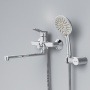 Смеситель для ванны AM.PM X-Joy F85A95000, однорычажный, длинный излив, ручной душ