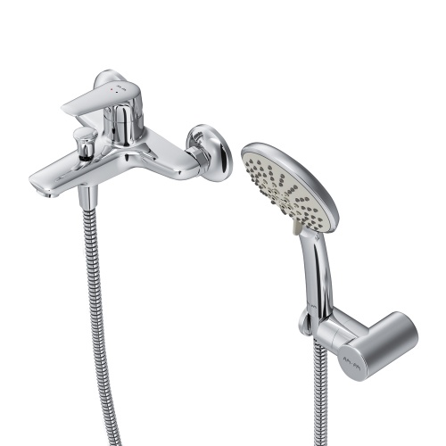 Смеситель для ванны и душа AM.PM Joy F85E15000, однорычажный, короткий излив, ручной душ купить в интернет магазине Санрай73