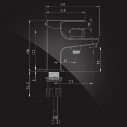 Смеситель на борт ванны Elghansa SCARLETT NEW 16A2245, однорычажный, без душевого комплекта