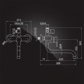 Душевая система Elghansa SHOWER SET 2304483-2L Set-12, однорычажная, излив, стойка, верхний и ручной