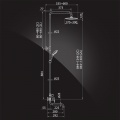 Душевая система Elghansa SHOWER SET 2306683-2C Set-25, однорычажная, излив, стойка, верхний и ручной