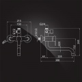 Душевая система Elghansa SHOWER SET 2308883-2L Set-24, однорычажная, излив, стойка, верхний и ручной