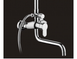 Душевая система Elghansa SHOWER SET 2308883-2L Set-21, однорычажная, излив, стойка, верхний и ручной