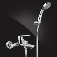 Смеситель для ванны Elghansa BRUNN NEW 2382306, однорычажный, короткий излив, душевой комплект