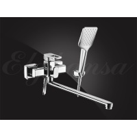 Смеситель для ванны Elghansa MONDSCHEIN NEW 5302233 однорычажный, длинный излив, душевой комплект
