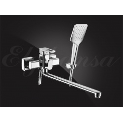 Смеситель для ванны Elghansa MONDSCHEIN NEW 5302233 однорычажный, длинный излив, душевой комплект