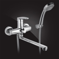 Смеситель для ванны Elghansa MONICA NEW 5322319-20 однорычажный, средний излив, душевой комплект