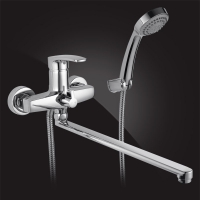 Смеситель для ванны Elghansa MONICA NEW 5322319 однорычажный, длинный излив, душевой комплект