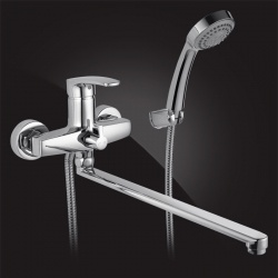 Смеситель для ванны Elghansa MONICA NEW 5322319 однорычажный, длинный излив, душевой комплект