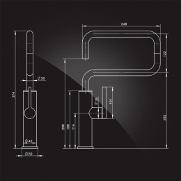 Смеситель для кухни Elghansa CLIQ 5607324 с раскладным изливом, однорычажный
