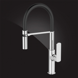 Смеситель для кухни Elghansa HEFFEN 5653520, высокий гибкий излив, однорычажный