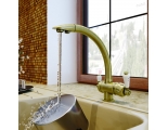 Смеситель для кухни Elghansa KITCHEN Pure Water 56A5840-Bronze, выход для фильтра, высокий излив