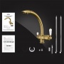 Смеситель для кухни Elghansa KITCHEN Pure Water 56A5840-Bronze, выход для фильтра, высокий излив