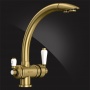 Смеситель для кухни Elghansa KITCHEN Pure Water 56A5840-Bronze, выход для фильтра, высокий излив