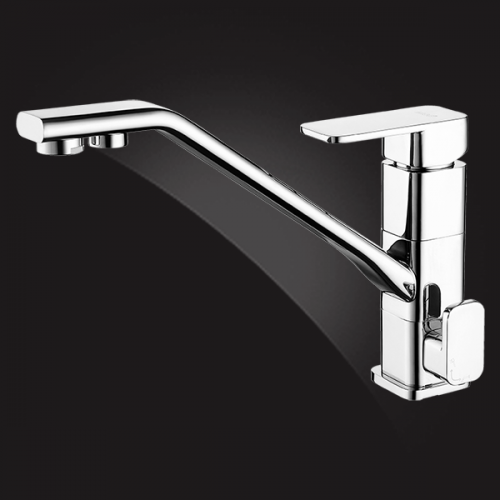 Смеситель для кухни Elghansa KITCHEN Pure Water 56B2235, выход для фильтра, длинный излив, рычажный купить в интернет магазине Санрай73