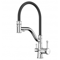 Смеситель для кухни Elghansa KITCHEN Pure Water 56B5337, выход для фильтра, гибкий излив, рычажный