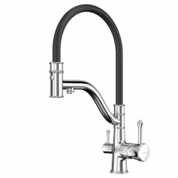 Смеситель для кухни Elghansa KITCHEN Pure Water 56B5337, выход для фильтра, гибкий излив, рычажный
