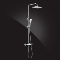 Душевая система Elghansa SHOWER SET 6500172-2L Set-17, термостат, стойка, верхний и ручной души