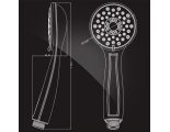 Лейка душевая Elghansa HAND SHOWER MB-060-Bronze, 3 режима, 75 мм