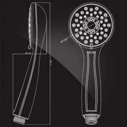 Лейка душевая Elghansa HAND SHOWER MB-060-Bronze, 3 режима, 75 мм
