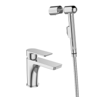 Смеситель для умывальника ESKO Berlin BR27H однорычажный, короткий излив, с гигиеническим душем