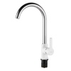 Смеситель для кухни ESKO Sorrento white SR519W однорычажный, высокий поворотный излив, белый-хром