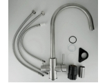 Смеситель для кухни ESKO Kitchen K22, высокий поворотный излив, с подключением к фильтру