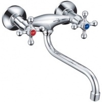 Смеситель настенный Frap F4608, двухвентильный, S-излив